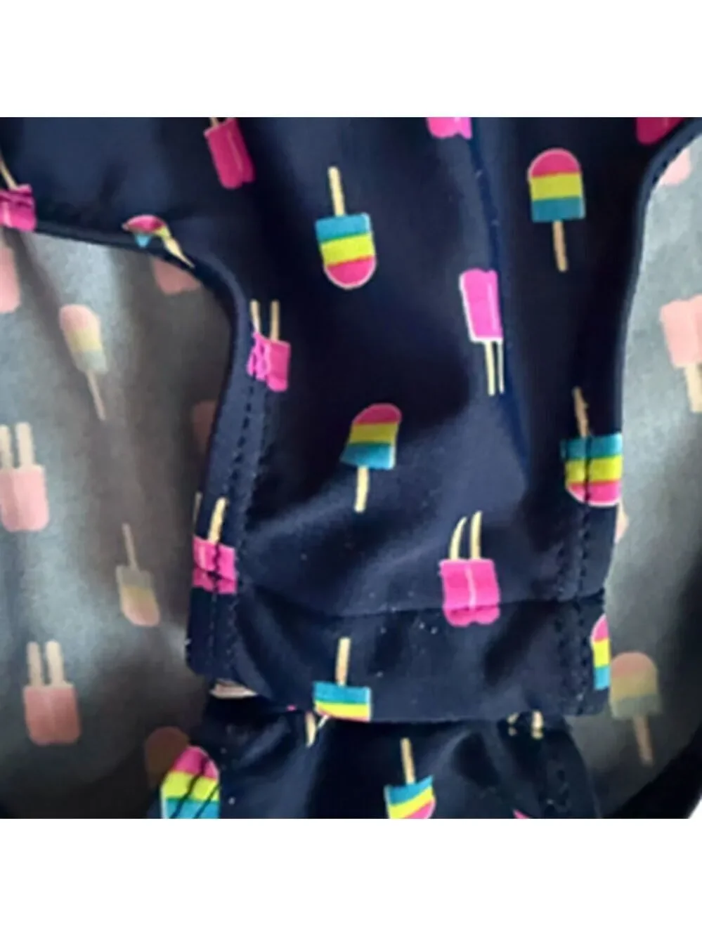 Sol Swim One Piece Zipper Front Ice Cycle Print Swimsuit Size 12 Months